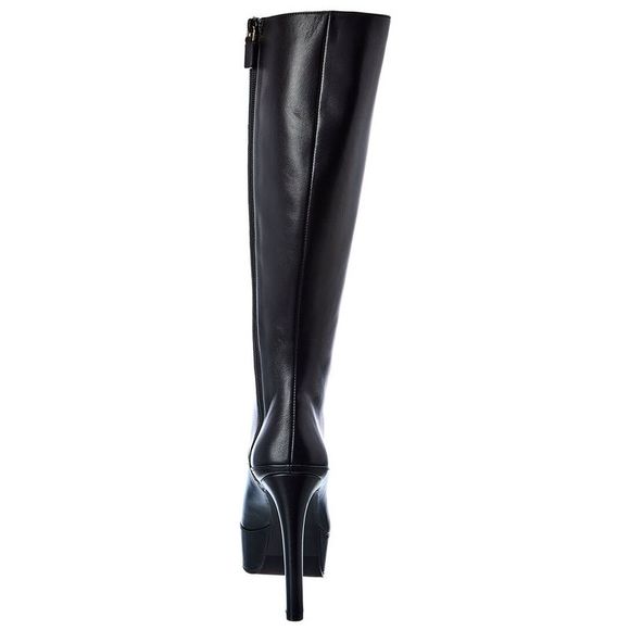 Stuart Weitzman Ave 130 Leather Knee-High Platform Boot - Picture 3 of 5